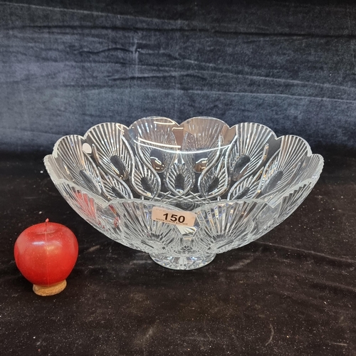 150 - A brand new and very large Waterford Crystal centrepiece bowl in the Peacock series. Featuring a bea... 