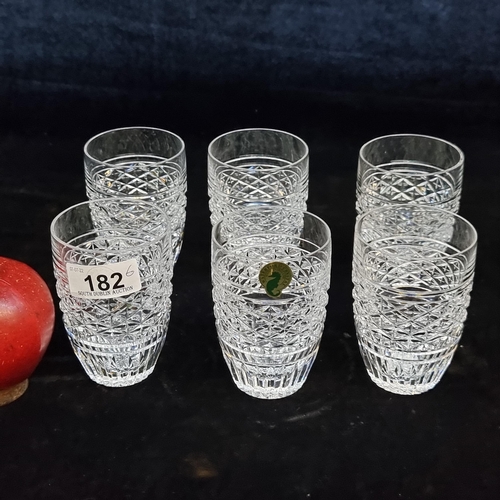 182 - A set of six stunning Waterford Crystal large tumbler glasses in the WAT81 pattern, quite similar to... 