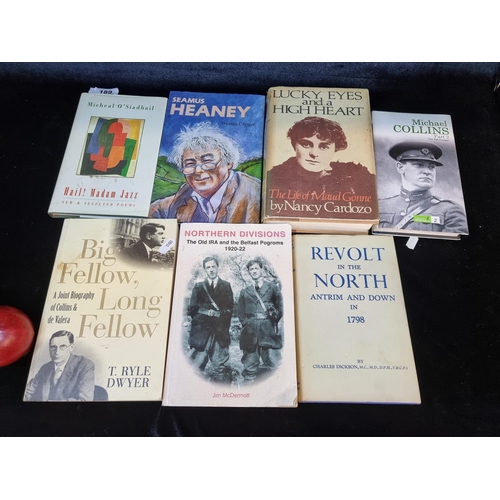 189 - A selection of seven books of Irish political and historical interest. Including a signed book of po... 