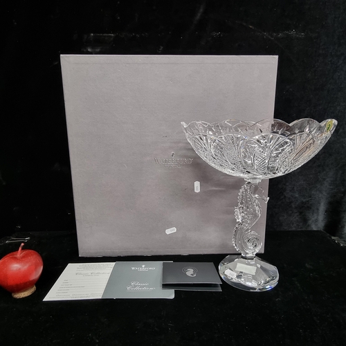 196 - Star Lot: A beautiful large Waterford Crystal Seahorse Centre Piece bowl from the Classic Collection... 