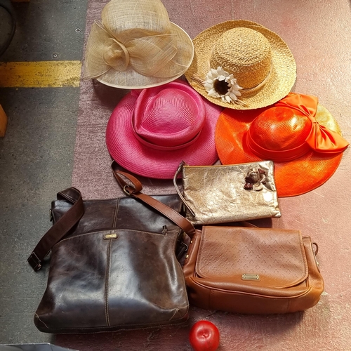 352 - A great lot of ladies wear including a high quality Visconti genuine leather messenger tote bag. Inc... 