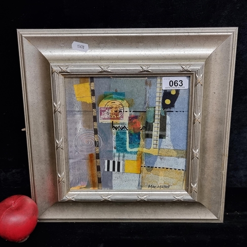 63 - A fabulous mixed media collage piece by the Irish artist Mike Mitchell. In a style reminiscent of ea... 