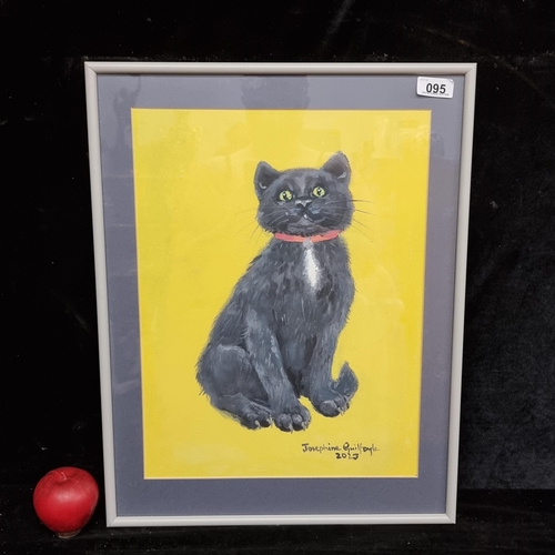 95 - An adorable original acrylic on board painting titled 