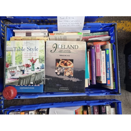 721 - A box containing 40 books concerned with Food and Drink including titles such as 