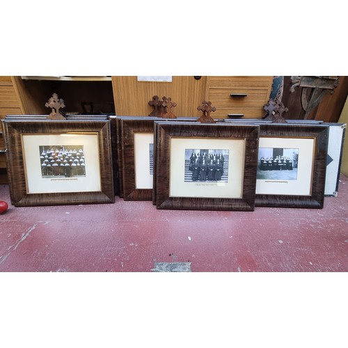 584 - Star Lot : 14 Fantastic antique ecclesiastic frames made of tiger mahogany for the 12 Stations of th... 