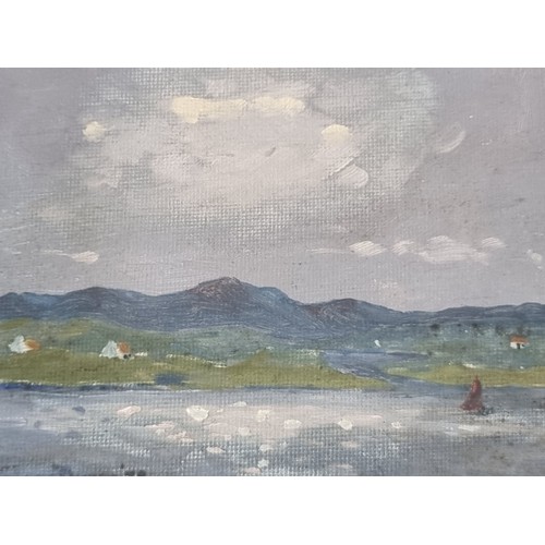 631 - Star Lot : An original oil on board painting by the artist Joyce Duff. Features an Irish lakeside sc... 