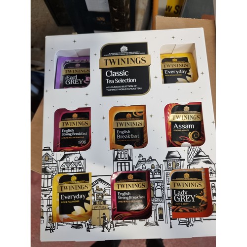 712 - A large collection of 46 individual box sets from Twinings containing the Classic Tea selection (exp... 