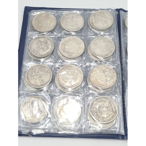 503 - A brilliant collection of 50 assorted reproduction  coins, encased in a album. Inc copies of some ve... 