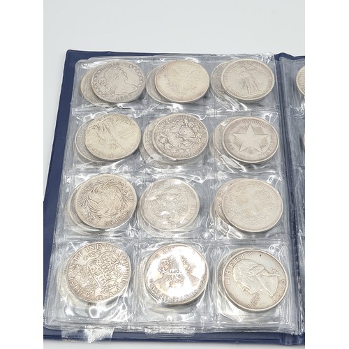 503 - A brilliant collection of 50 assorted reproduction  coins, encased in a album. Inc copies of some ve... 