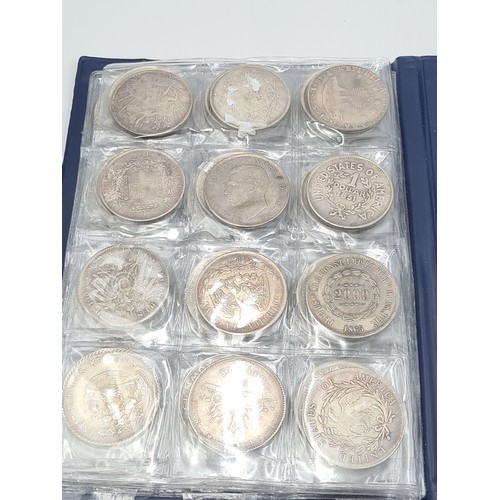 503 - A brilliant collection of 50 assorted reproduction  coins, encased in a album. Inc copies of some ve... 