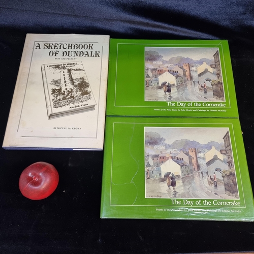 153 - Three books of Irish artistic interest. Including two copies of ''The Day of the Corncrake'' both si... 