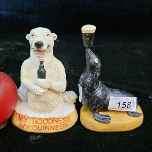 158 - Two nicely made Guinness Stout advertising figures from the Guinness zoo series. Including the perfo... 