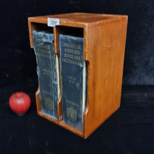 200 - Vol.1 and Vol. II of the Second Edition of the Shorter Oxford Dictionary, published in 1939. Bound i... 