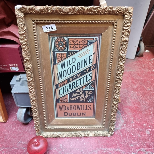 314 - A charming print of an advertisement for Wild Woodbine Cigarettes, Dublin.