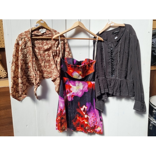 361 - Three beautiful women's garments including an Isabel Marant 100% cotton black shirt with delicate bu... 