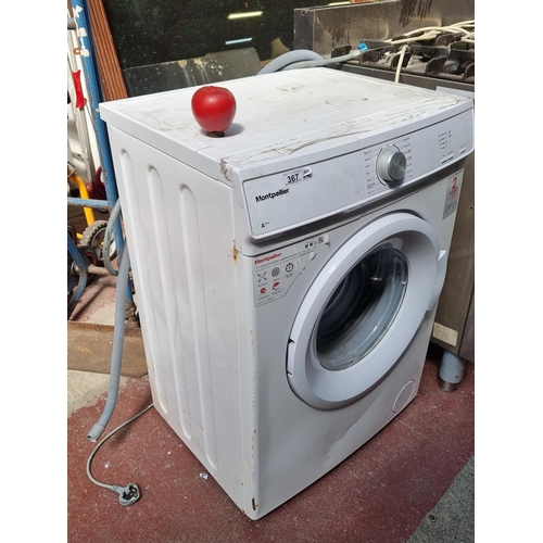 367 - Star Lot - A Montpellier branded washing machine. Model MW5101P. A 1000 spin 5kg capacity washing ma... 