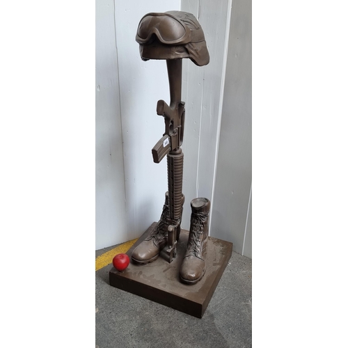 449 - Star lot : A striking military themed standing sculpture. Designed from accurate models of military ... 