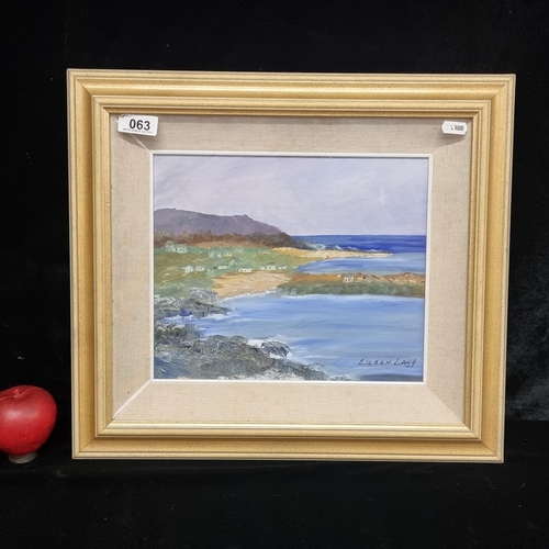 63 - A fabulous original oil on canvas painting, titled Donegal  by the artist Eileen Lang and dating to ... 