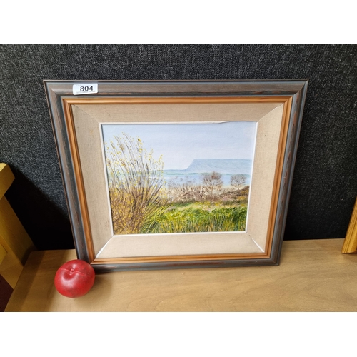 804 - A lovely original oil on canvas board painting titled 'Ben Bulben View' by the artist Adrienne Carro... 