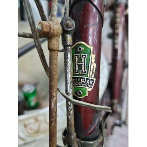 703 - Star Lot : A magnificent vintage Irish-made Hercules bicycle full-sized gents bicycle. With enameled... 