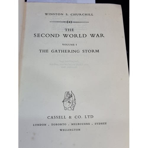 163 - Four hardback volumes of Winston Churchill's ''The Second World War'' including volumes I-IV includi... 