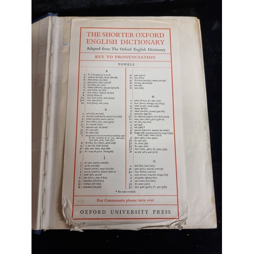 200 - Vol.1 and Vol. II of the Second Edition of the Shorter Oxford Dictionary, published in 1939. Bound i... 