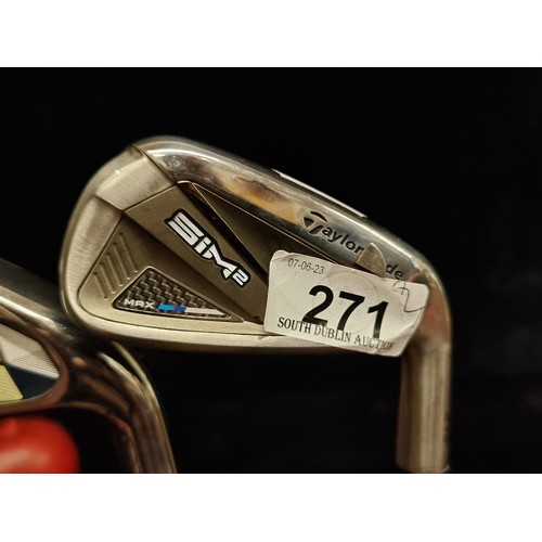 271 - Three brand new 7 irons  from various brands including Taylor Made and Callaway Big Bertha with a Wi... 