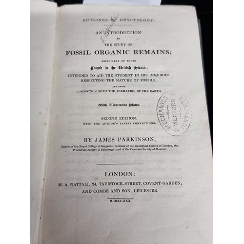 305 - A fabulous antique hardback book titled 'An Introduction to The Study of Fossil Organic Remains' by ... 