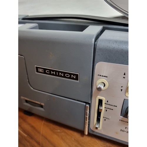 407 - Two pieces of vintage equipment, comprising of a Chinon C-100 Dual 8mm Projector (in original box) a... 