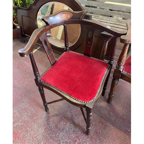 459 - Star Lot : A fabulous antique Edwardian lounge suite consisting of a two seater loveseat , and two c... 