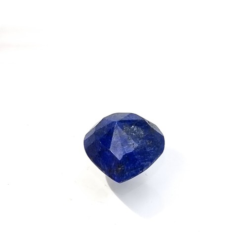 435 - A stunning example of a pear mixed cut natural Sapphire stone, of a large 31.49 carats. Comes with a... 