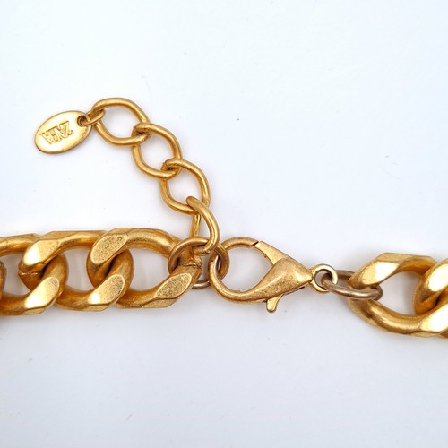 42 - A very thick link chain heavy gauge gentleman's necklace by Zara. Set with a lobster clasp. Length: ... 