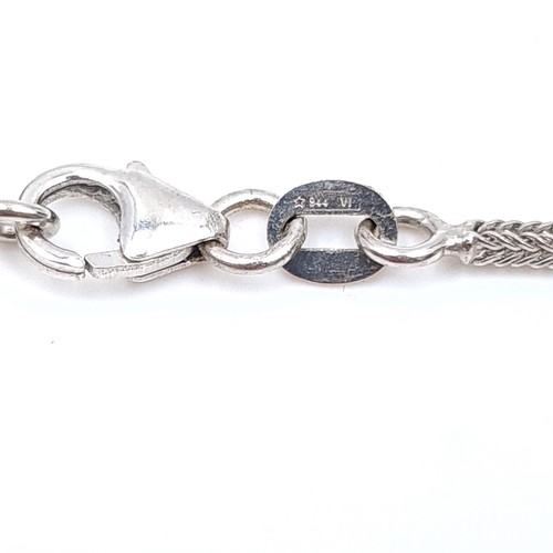 57 - Star Lot : A fine example of an 18 carat White Gold Italian (stamped 750) heavy gauge chain. Length:... 