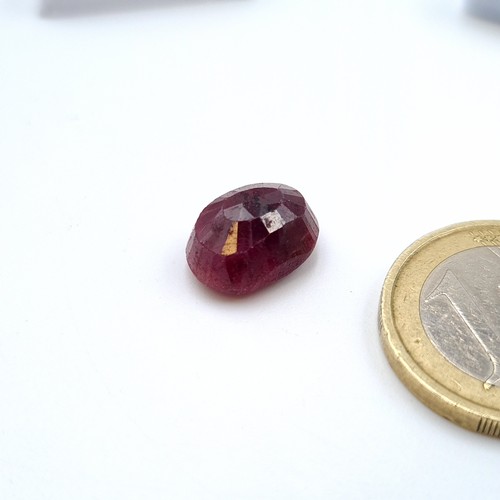 433 - A collection of two certified Rubies, the first is a 15.9 carat rough stone. Together with a 10.15 c... 