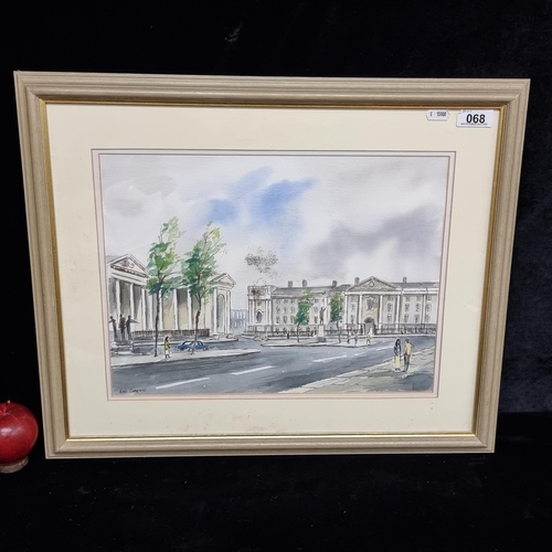 68 - A charming original watercolour on paper painting by the artist Niall Campion (b1956), featuring a v... 