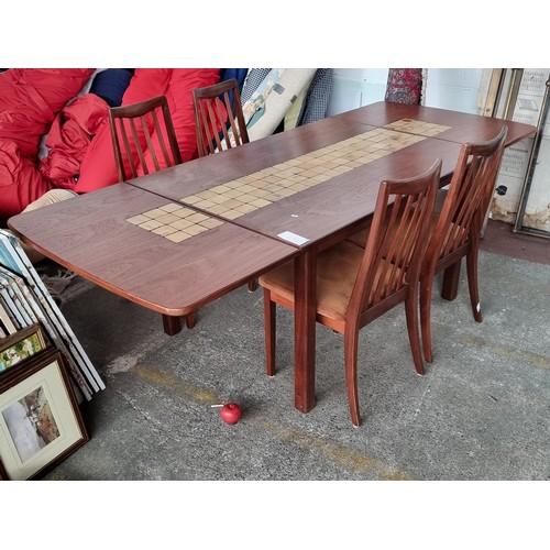 860 - Star lot : A fabulous Mid Century Modern dining suite. Consisting of a drop-leaf teak G-Plan dining ... 