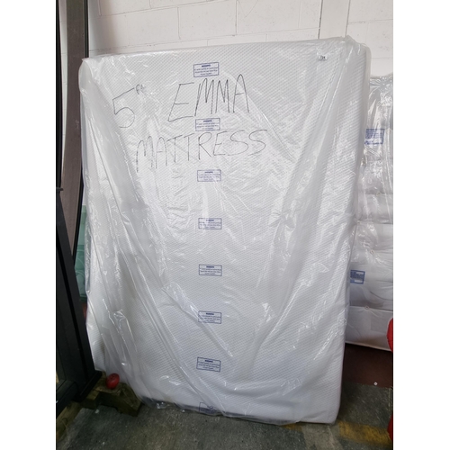 724 - Star Lot  A brand new King sized double mattress by Emma brand featuring three layers of advanced fo... 