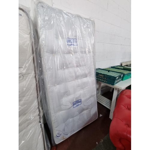 727 - High quality brand new single mattress from the brand Softly Sleep in the series Silver Dream. L6ft2... 