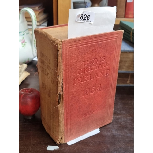 826 - A large hardback copy of ''Thom's Irish Commercial Directory'', dating to 1954. A great collectors p... 