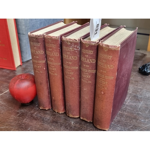 831 - Five hardback antique volumes (Vol. I. - Vol. V.) of 