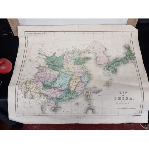 66 - Two antique original maps, one nicely framed showing South America by W. & A.K. Johnson, the second ... 