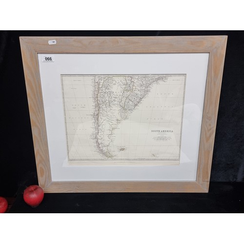 66 - Two antique original maps, one nicely framed showing South America by W. & A.K. Johnson, the second ... 