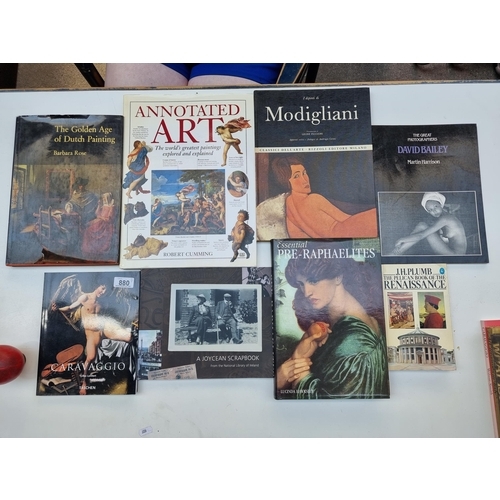 880 - A selection of 8 books of artistic interest including 'Caravaggio', 'Modigliani' and 'Essential Pre-... 