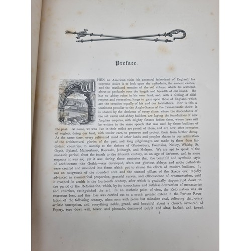 877 - Star Lot - An antique hardback book titled 'The Ruined Abbeys of Britain' by Frederick Ross, F.R.H.S... 