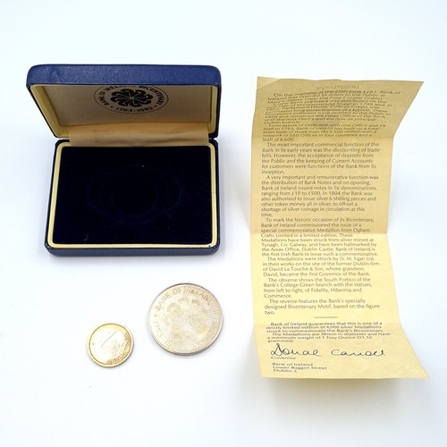 18 - A Bank of Ireland Bicentenary coin, circa 1783-1983. This coin is a limited edition 1 of 4000 silver... 