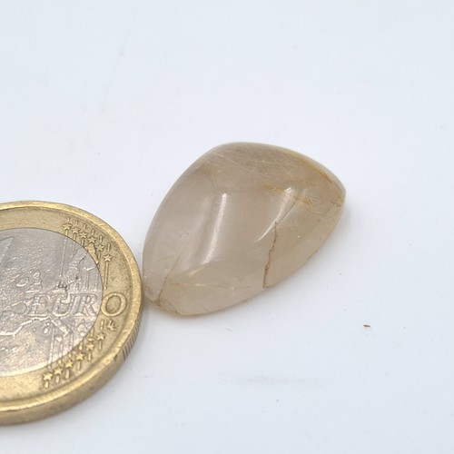 837 - Two certified stones,  including a natural Citrine of 13.15 carats. Together with a natural Quartz o... 