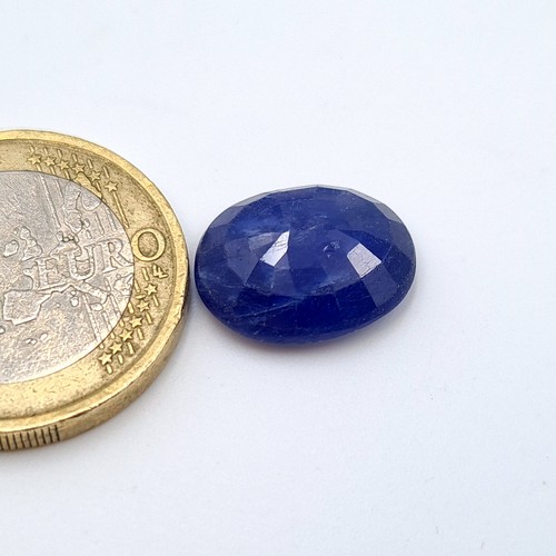 840 - Two certified stones, including a natural Tanzanite of 10.54 carats and a Blue Sapphire of 7.71 cara... 