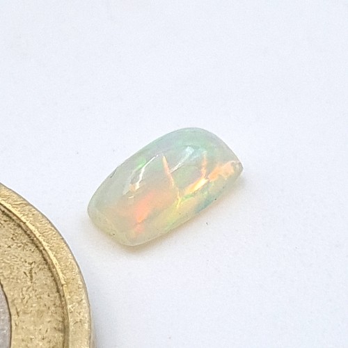 850 - Four Natural White Opal gemstones in the Cushion Cabachon cut. With weights of 1.300ct, 0.800ct, 0.8... 