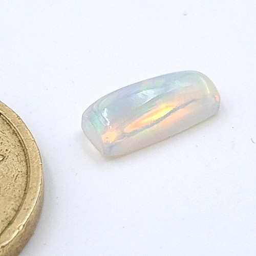 850 - Four Natural White Opal gemstones in the Cushion Cabachon cut. With weights of 1.300ct, 0.800ct, 0.8... 