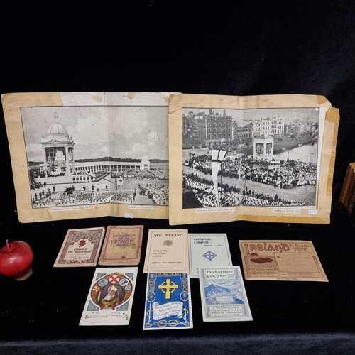 714 - A collection of memorabilia from the International Eucharist Congress in Dublin, 1932. Including two... 